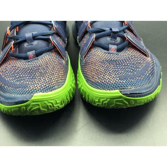 Nike Kyrie 7 Midnight Navy Basketball Shoes Sneakers Neon CQ9326-401 Mens Size9